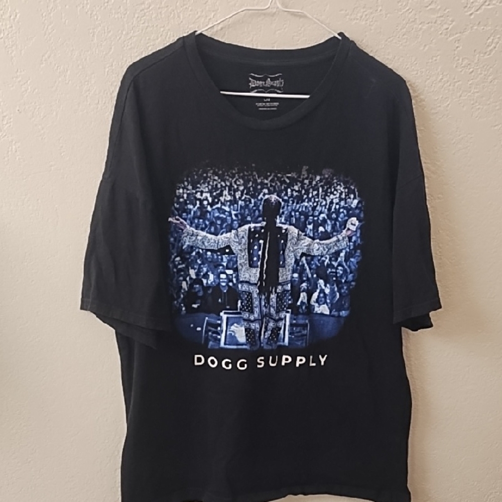 Dogg Supply Graphic Tee - Black with Blue Print